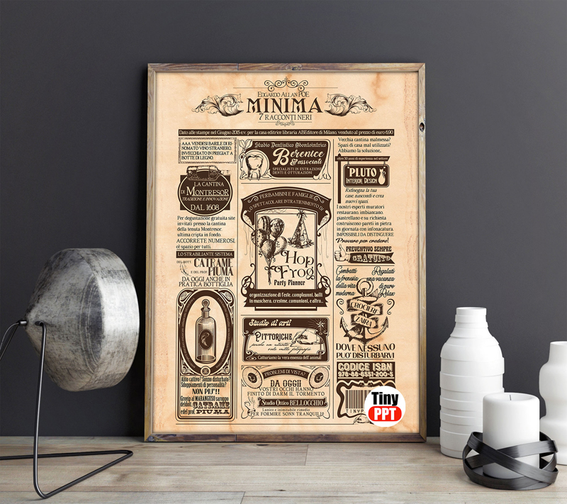 Antique Newspaper Template TinyPPT Antique Newspaper Template TinyPPT