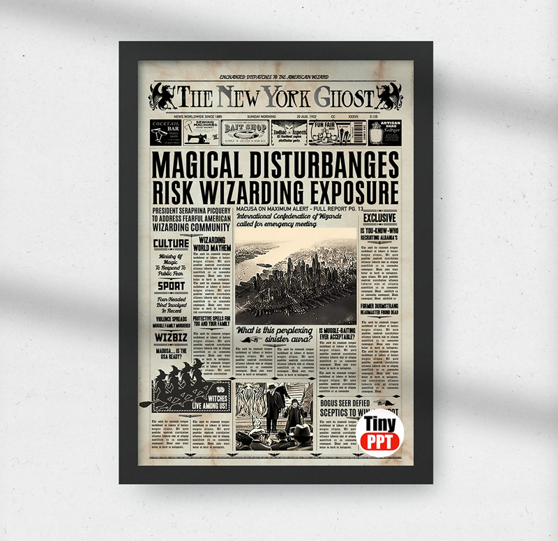 Fantastic Beasts Newspaper PPT Template TinyPPT Fantastic Beasts Newspaper PPT Template TinyPPT
