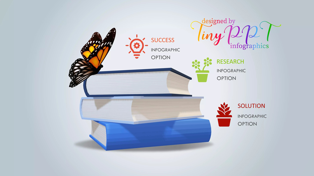 3d Books With Butterfly