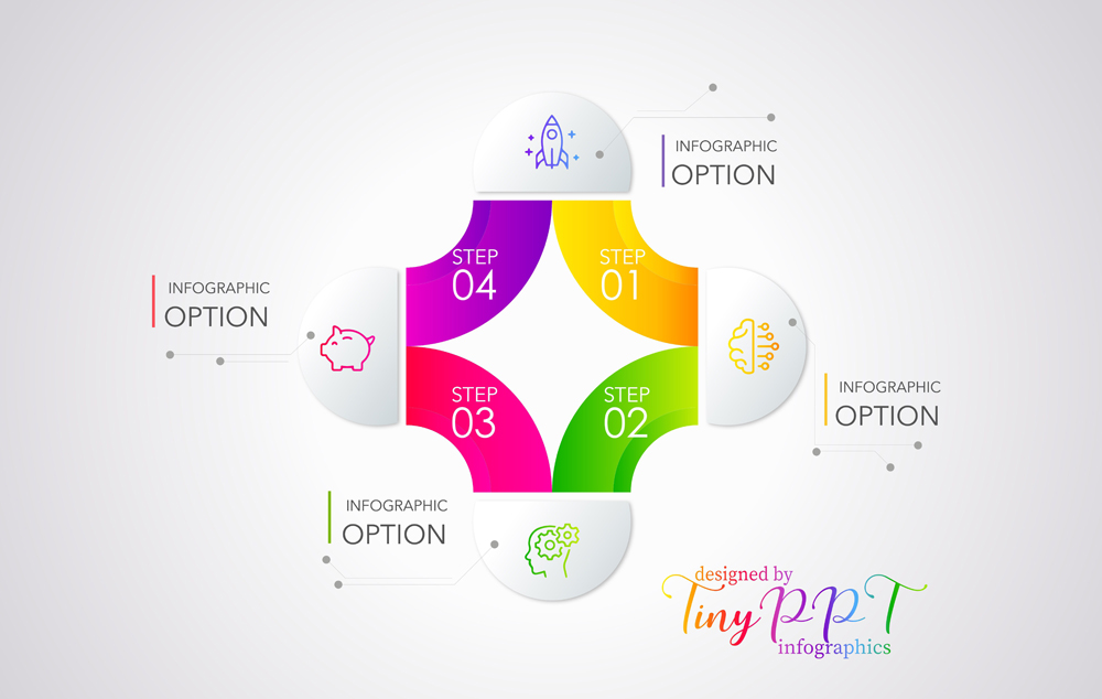 Circle 4 Elements For Infographic