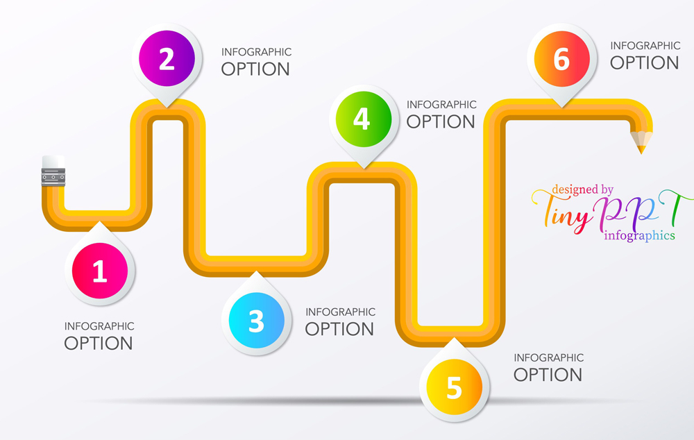 Colorful Pencil Road Education Concept