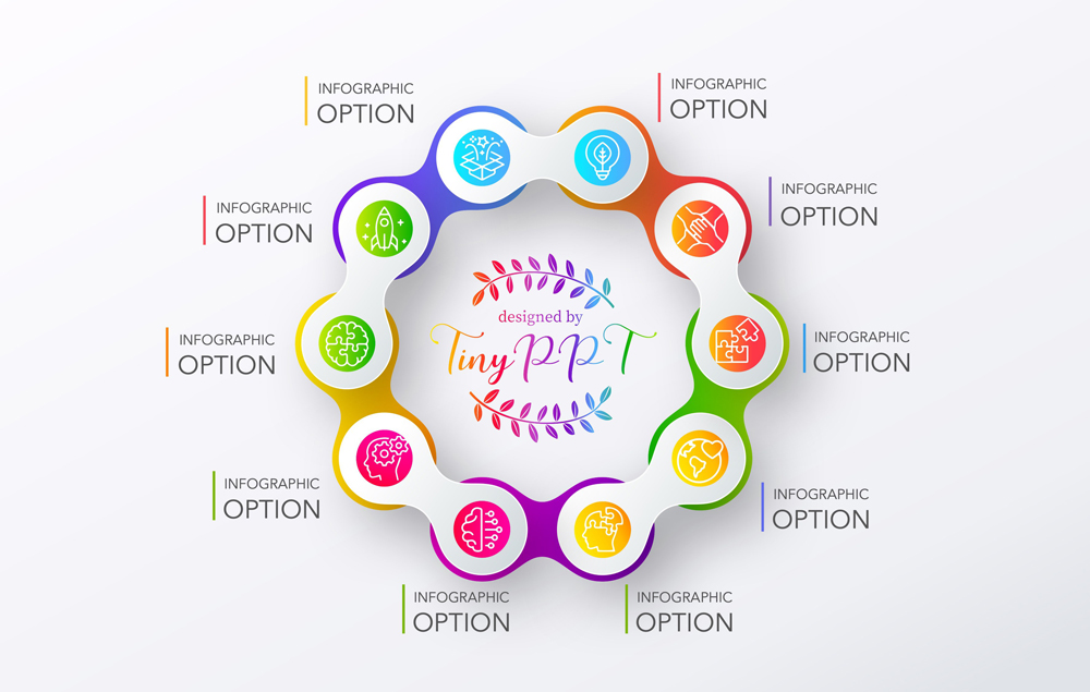 Cycle Process Infographic Ppt 5 Options