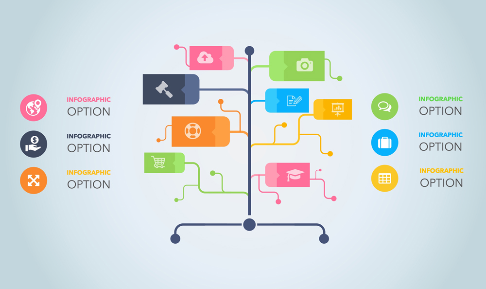 Tree Relationship Hierarchy Infographic Concept